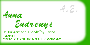 anna endrenyi business card